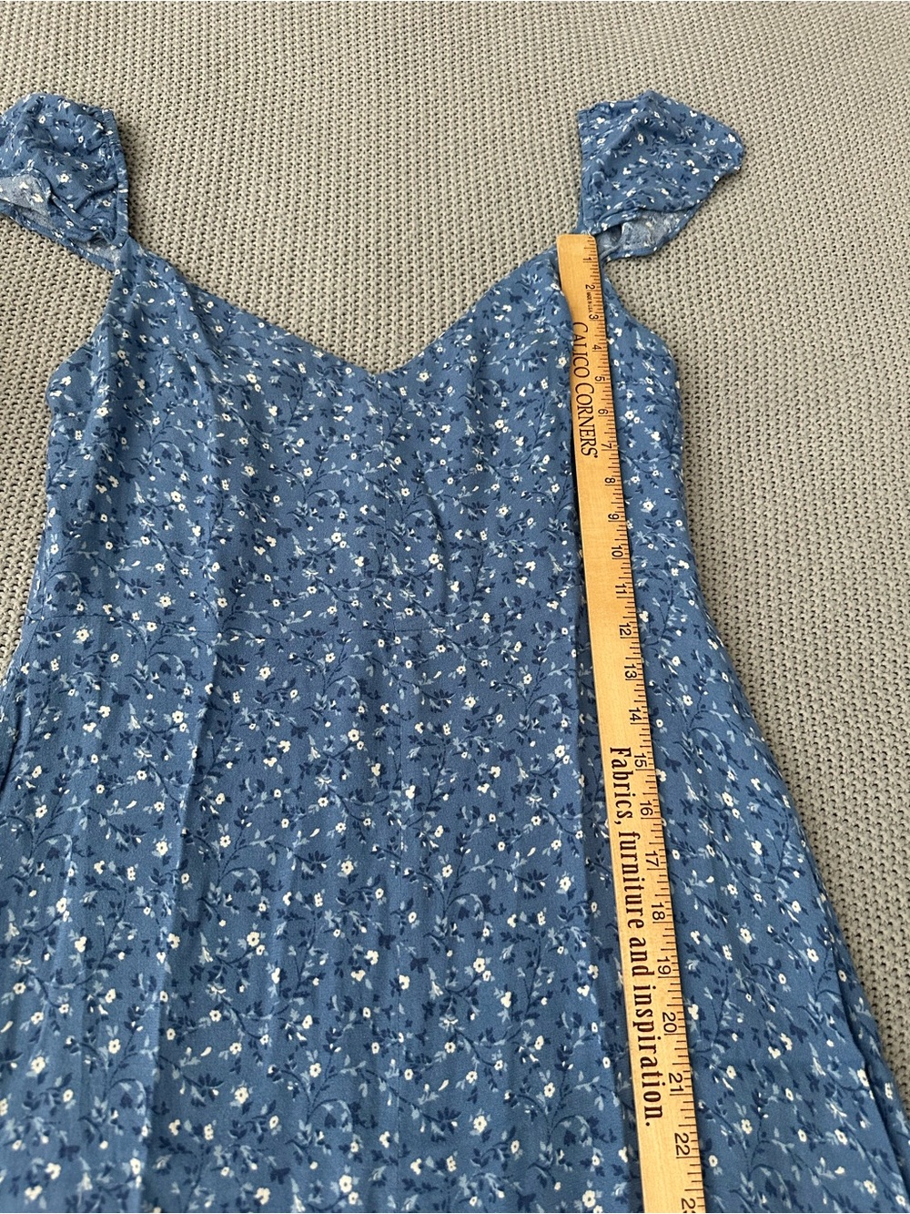 Reformation Baxley Dress in Blue Eve Size 10 - Picture 9 of 15